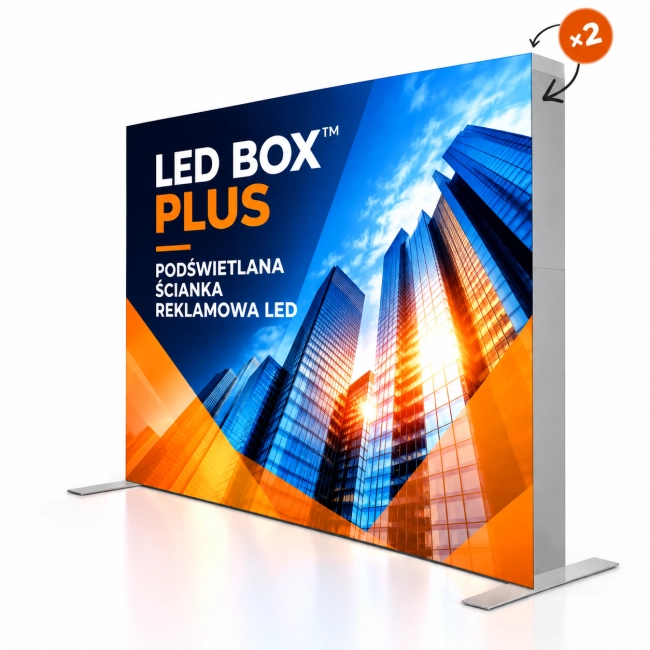 Ścianka podświetlana reklamowa LED BOX™ PLUS 200 × 240 cm